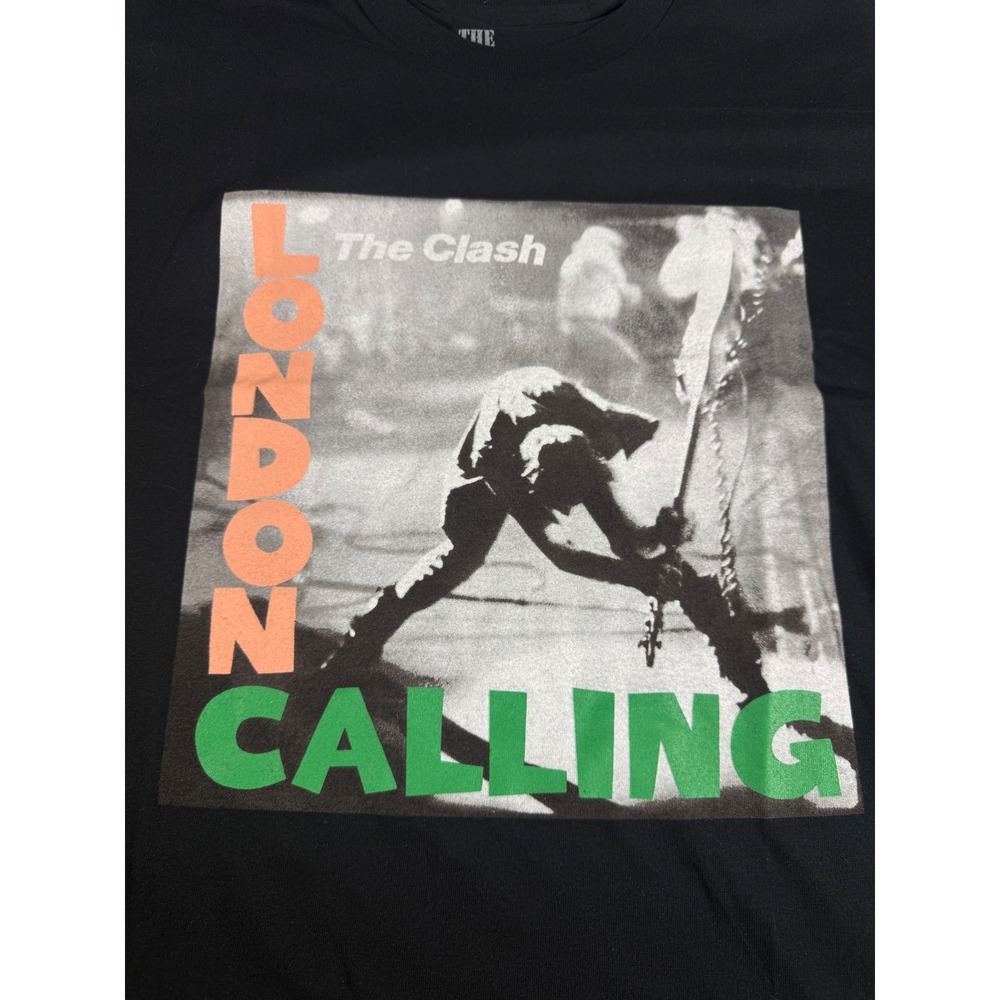 The Clash London Calling Graphic T-Shirt Black XX-Large Ceremony of Roses Punk
